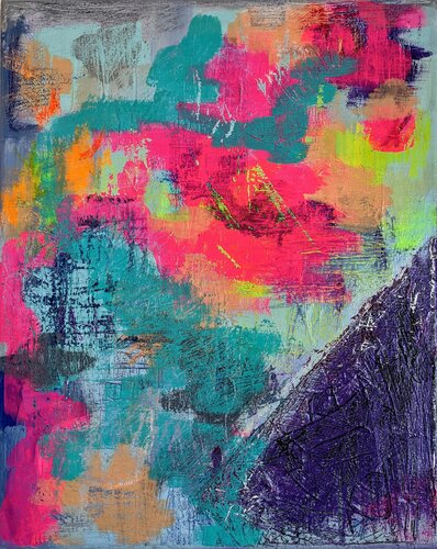 Patience is Purple di Andrea Porten, Pittura in vendita su Singulart
