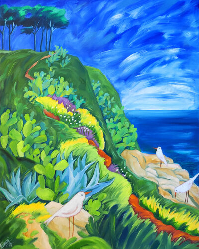 Landschaft v. Elba di Ewa Jablonski, Pittura in vendita su Singulart