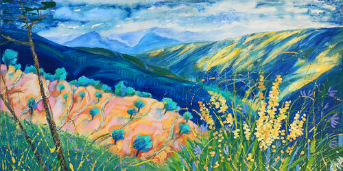 Alpen im Haupt de Provence de Ewa Jablonski, Pintura a la venta en Singulart
