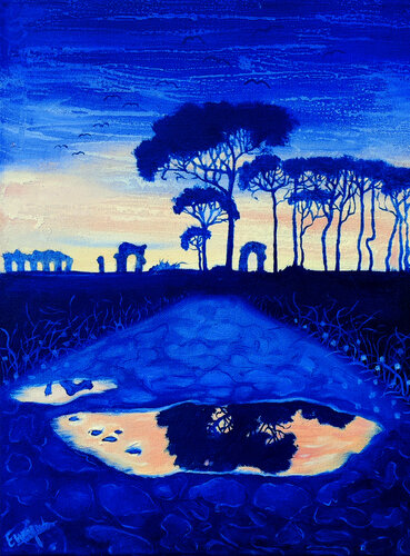 Römische Impressionen 3 par Ewa Jablonski, Peinture en vente sur Singulart