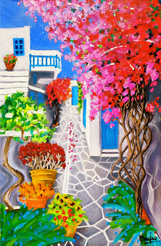 Griechische Impressionen 1 di Ewa Jablonski, Pittura in vendita su Singulart