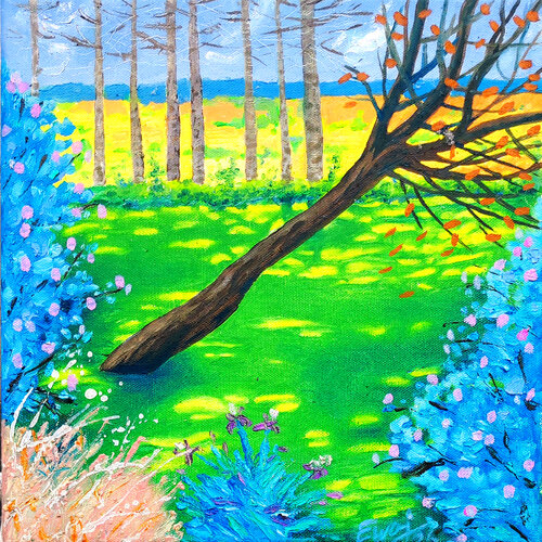 Grüner Teich di Ewa Jablonski, Pittura in vendita su Singulart