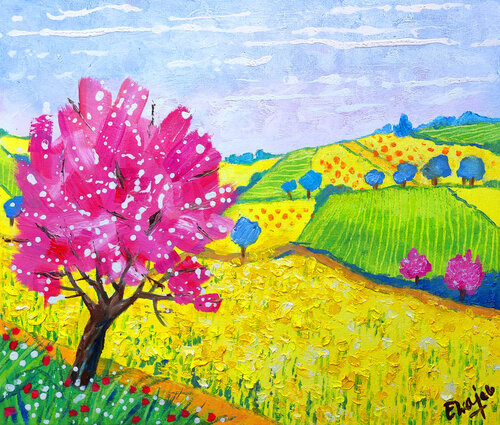 Bunter Frühling van Ewa Jablonski, Schilderij te koop op Singulart