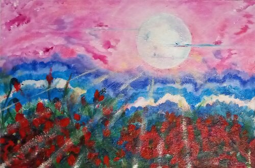 CIELO di PAPAVERI von Lucia Luce, Malerei kaufen auf Singulart