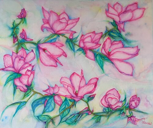 MAGNOLIA YULAN par Lucia Luce, Œuvre sur papier en vente sur Singulart
