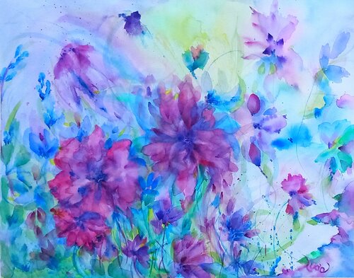 FIORI FRESCHI von Lucia Luce, Werk auf Papier kaufen auf Singulart