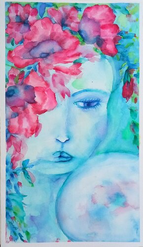 DONNA LUNA by Lucia Luce, Painting for Sale on Singulart