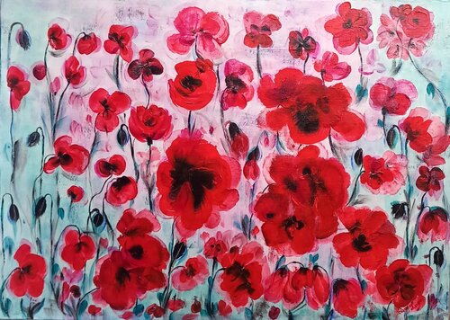 PUREZZA DI PAPAVERI von Lucia Luce, Malerei kaufen auf Singulart