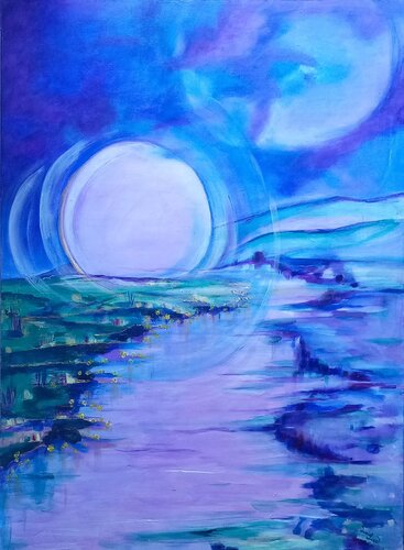 LUNA CELESTIALE de Lucia Luce, Pintura a la venta en Singulart