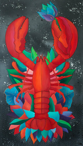 A promise of a marine date van Monika Mrowiec, Schilderij te koop op Singulart