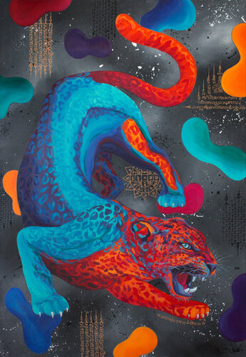 Might of the Panther - Mantra von Monika Mrowiec, Malerei kaufen auf Singulart