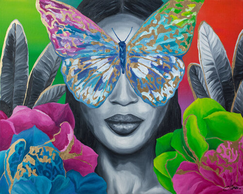 Paradise Mirror von Monika Mrowiec, Malerei kaufen auf Singulart