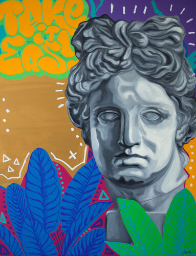 Feels like summer paradise - Apollo Belvedere de Monika Mrowiec, Pintura a la venta en Singulart