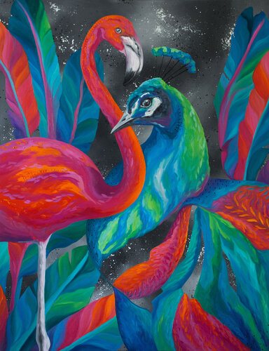 Dance in the garden von Monika Mrowiec, Malerei kaufen auf Singulart