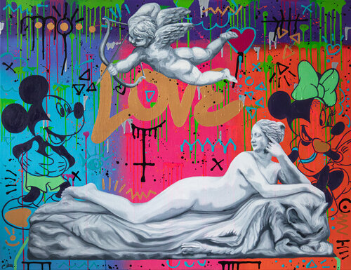 Serenity in the Chaos of Love von Monika Mrowiec, Malerei kaufen auf Singulart