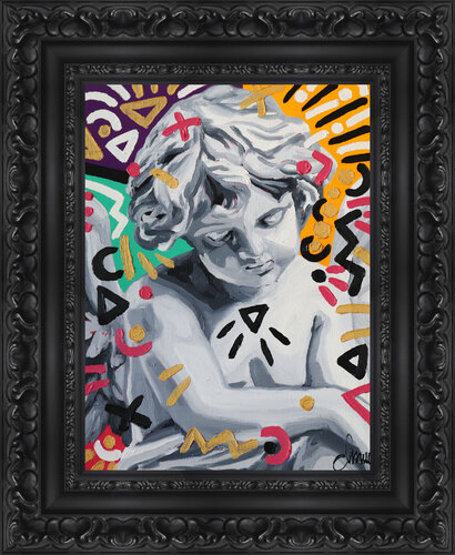 Cupid's Sinful Thoughts van Monika Mrowiec, Schilderij te koop op Singulart