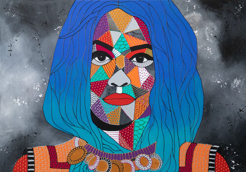 Rita: the second portrait von Monika Mrowiec, Malerei kaufen auf Singulart