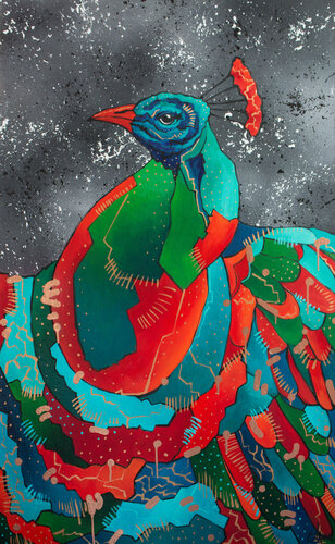 Impression about the royal glory van Monika Mrowiec, Schilderij te koop op Singulart