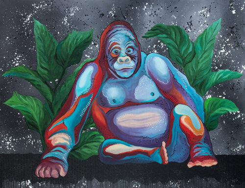 Tropical resting de Monika Mrowiec, Pintura a la venta en Singulart