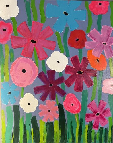 “Fiori felici” di Liliana Lo Verde, Pittura in vendita su Singulart