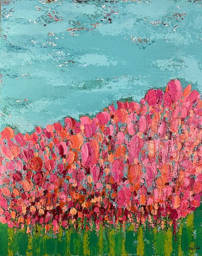 “ Campo di fiori “ by Liliana Lo Verde, Painting for Sale on Singulart