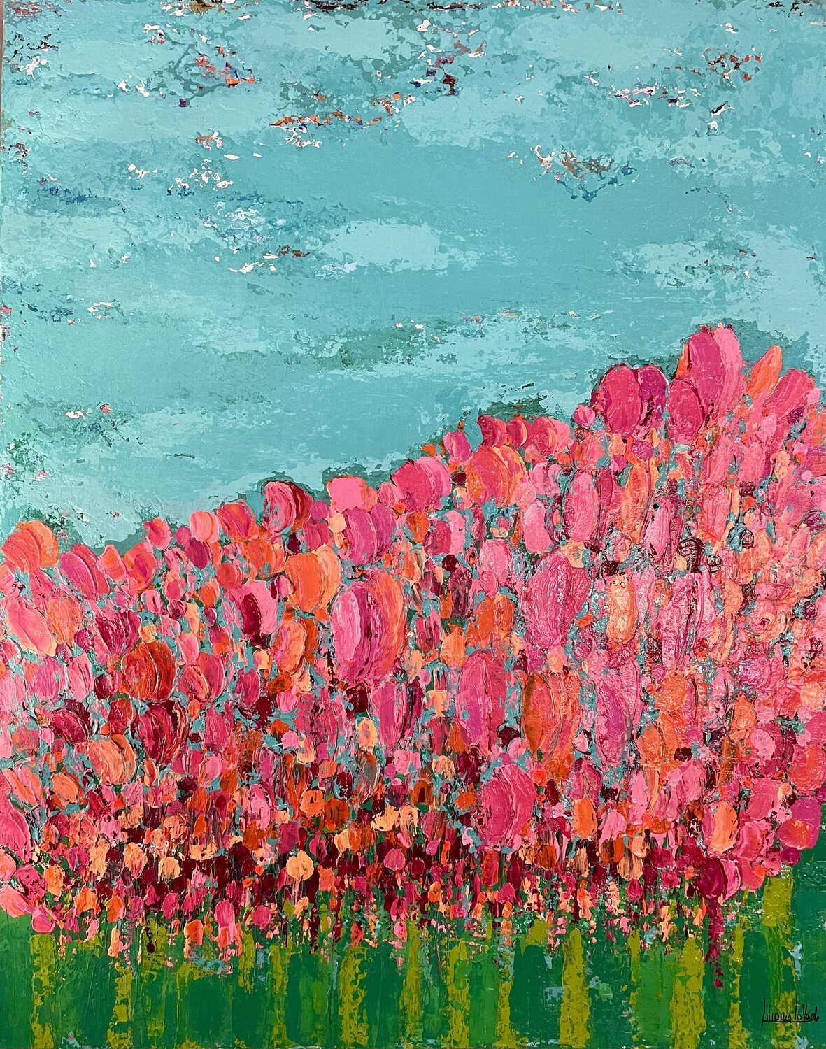 “ Campo di fiori “ Liliana Lo Verde Originalgemälde zu verkaufen