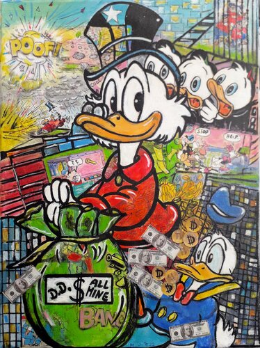 Dagobert Duck und die Panzerknacker de Manuela Reitz, Pintura a la venta en Singulart