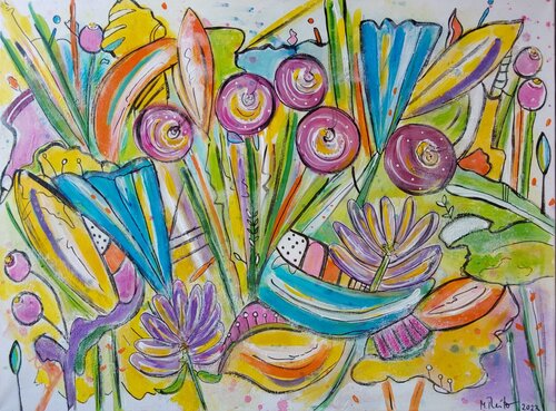 Wilde Herbstblumen von Manuela Reitz, Malerei kaufen auf Singulart