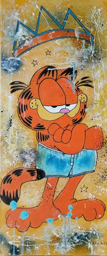 Garfield, der King van Manuela Reitz, Schilderij te koop op Singulart