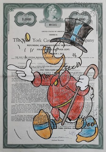 Dagobert Duck und der Glückspenny by Manuela Reitz, 회화 for Sale on Singulart