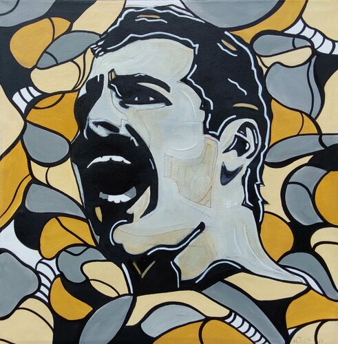 Freddie Mercury von Manuela Reitz, Malerei kaufen auf Singulart