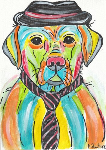 Der coole Held/The cool Hero by Manuela Reitz, Painting for Sale on Singulart