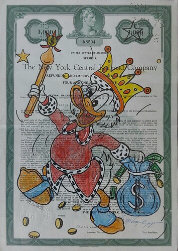 Dagobert Duck "The King" von Manuela Reitz, Malerei kaufen auf Singulart