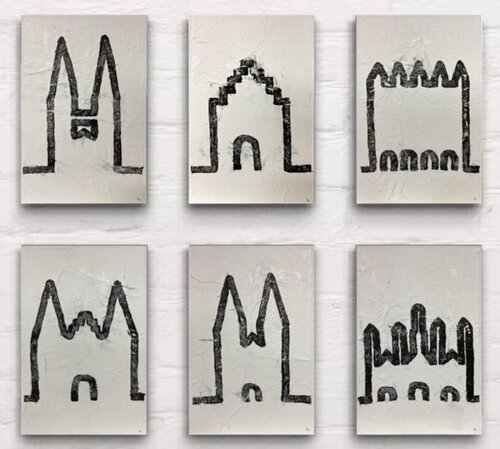 Grundlinie Lübeck (set of 6) par Grit Peters, Peinture en vente sur Singulart