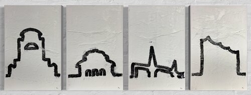 Grundlinie Hamburg 2 (set of 4) par Grit Peters, Peinture en vente sur Singulart