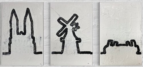 Grundlinie Bremen 2 (set of 3) di Grit Peters, Pittura in vendita su Singulart