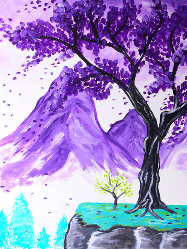 Purple Tree Dream von Tetiana Surshko, Malerei kaufen auf Singulart