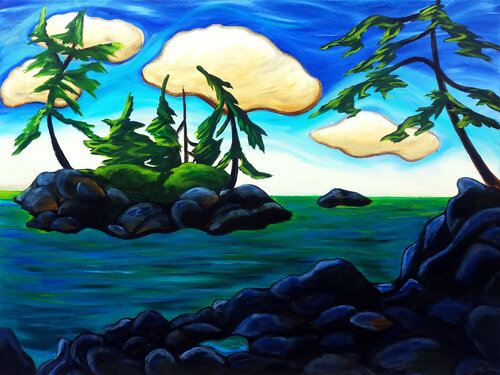 Coastal Landscape by Tetiana Surshko, Painting for Sale on Singulart