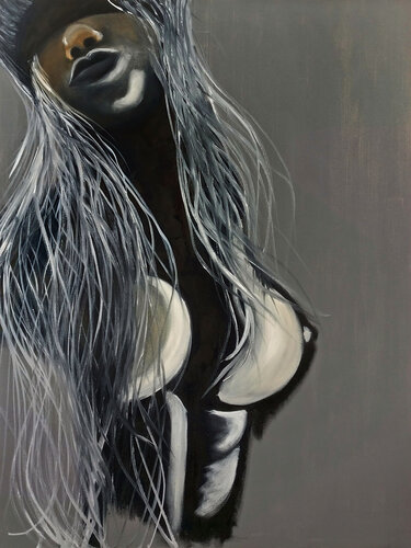 Sensual Grey Figure de Tetiana Surshko, Pintura a la venta en Singulart