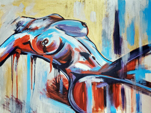 Abstract Female Nude di Tetiana Surshko, Pittura in vendita su Singulart