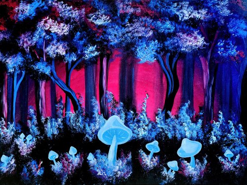 Neon Forest Dreams von Tetiana Surshko, Malerei kaufen auf Singulart