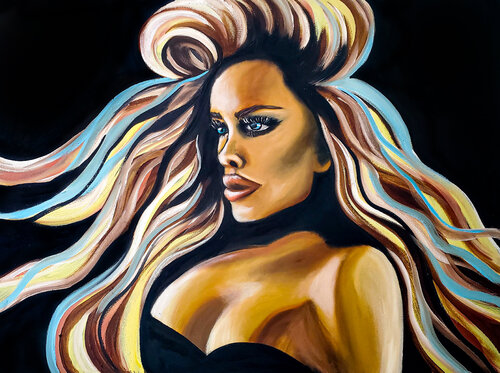 Glamour Pop Portrait von Tetiana Surshko, Malerei kaufen auf Singulart