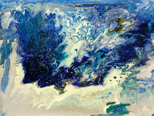 Arctic Sapphire Tide by Tetiana Surshko, Painting for Sale on Singulart
