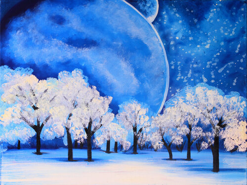 Celestial Winter Grove von Tetiana Surshko, Malerei kaufen auf Singulart