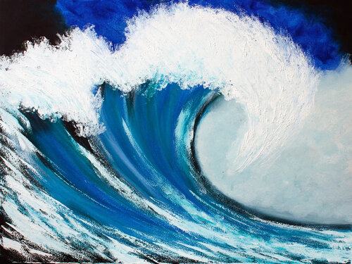 Powerful Blue Wave von Tetiana Surshko, Malerei kaufen auf Singulart