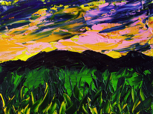 Wild Sky Ignites van Tetiana Surshko, Schilderij te koop op Singulart