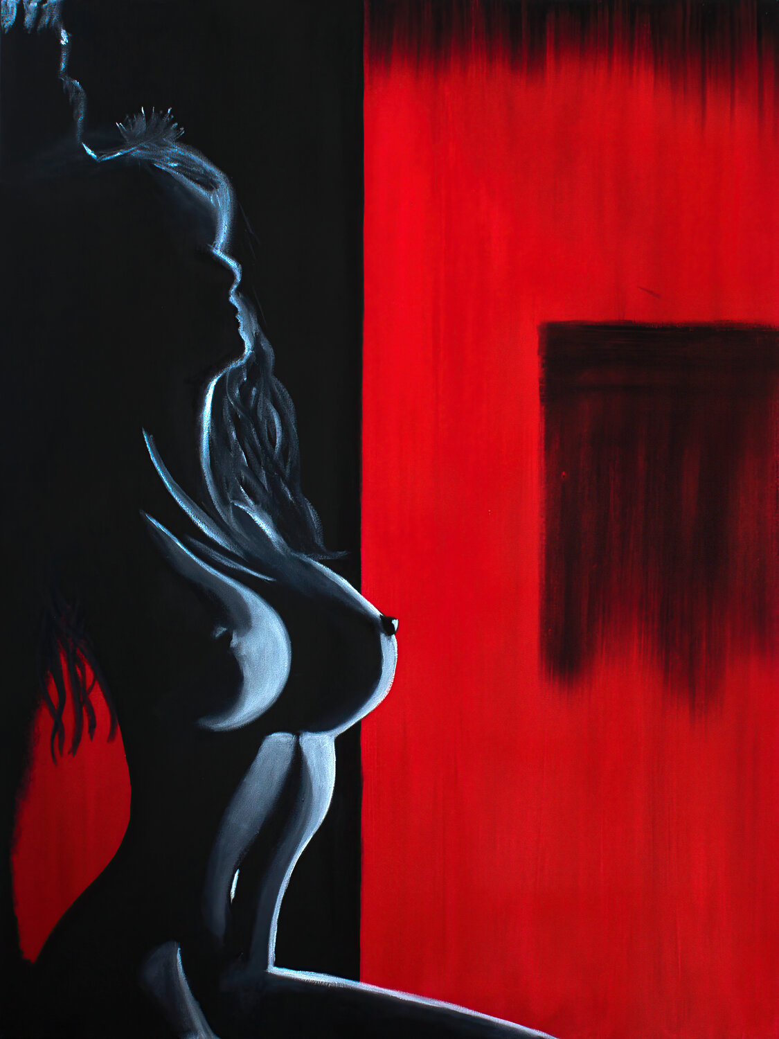 Monochrome Red Nude Tetiana Surshko