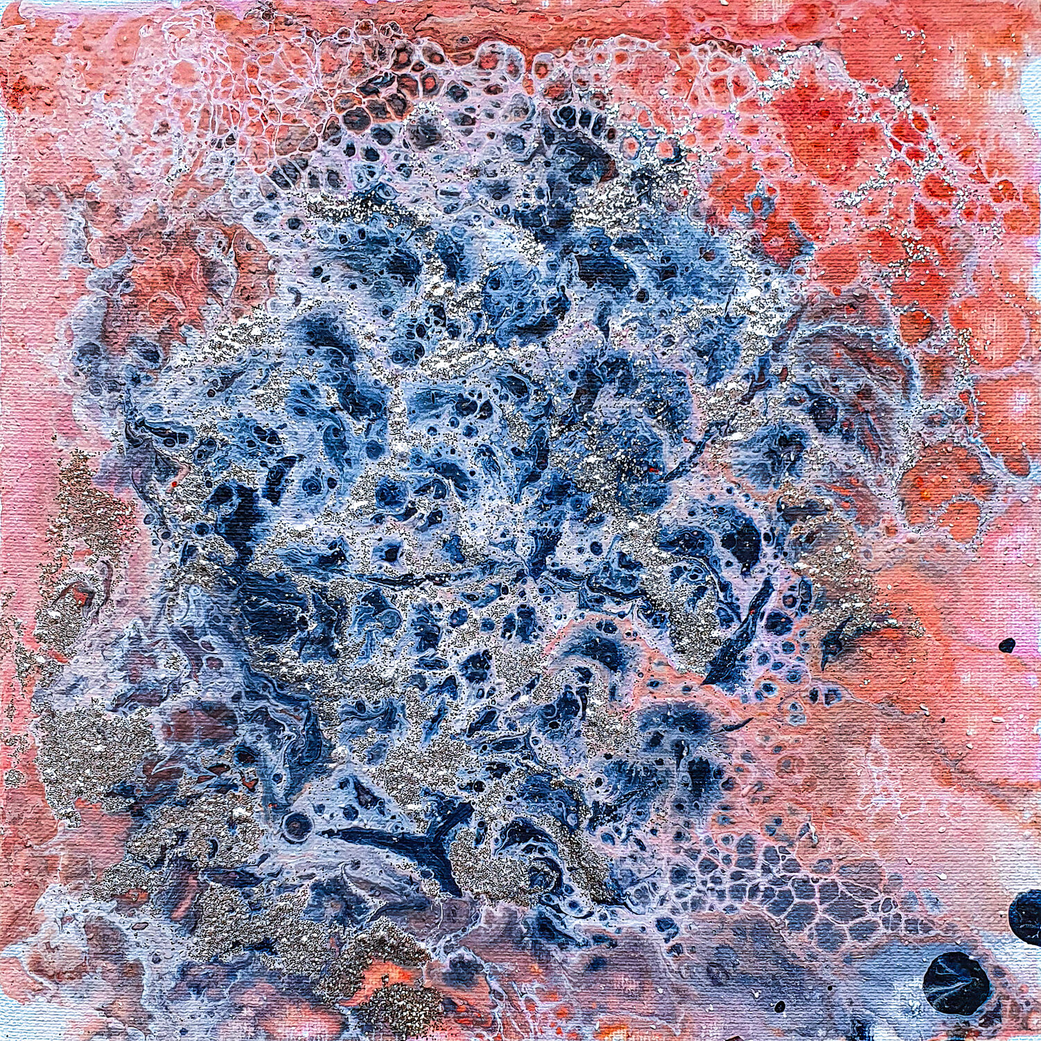 Indigo Coral Fusion Tetiana Surshko Dipinto originale in vendita