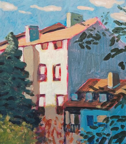 Che sia solo la luce del sole sulla facciata di una casa by Luigi Iona, Painting for Sale on Singulart