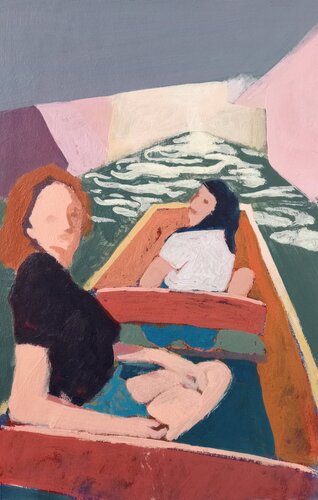 Amiche in vacanza van Luigi Iona, Schilderij te koop op Singulart